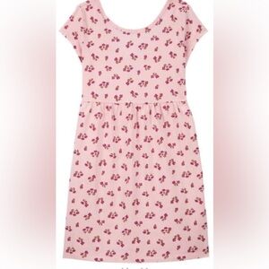 Girls pink floral short sleeve dress size 8 NWT
